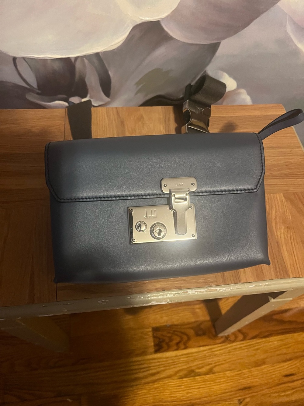Dunhill calfskin navy belt bag